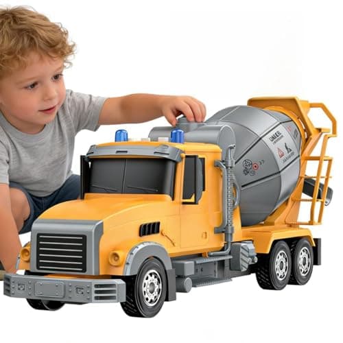 14 Inch Large Cement Mixer Truck with SoundsKids Toys for 3 4 5 6 7 8 Years Old BoysKids Boy Toys Christmas Birthday Gift Car