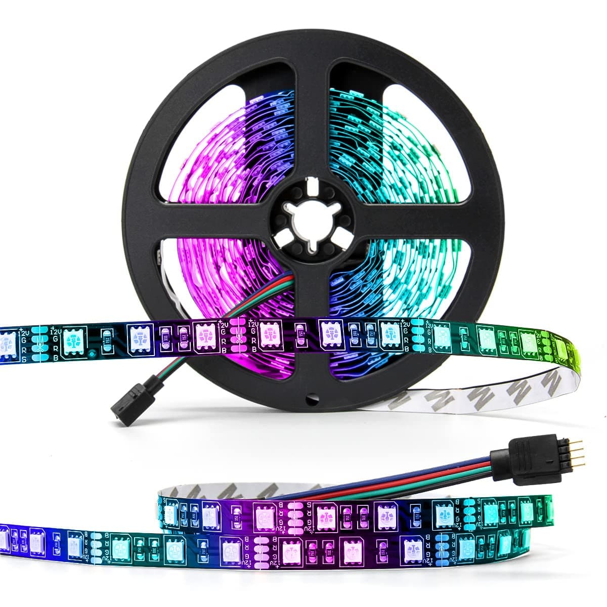 SUPERNIGHT 5050 RGB LED Strip Lights164ft 300 LEDs Color Changing LED Lights for Valentine Wedding Sparklers Christmas Lights Indoor Decoration