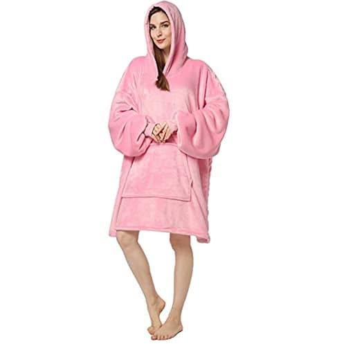 Maharsh Oversized Hoodie Blanket Women Ultra Plush Fleece with Soft Sherpa Reversible Warm Cosy Comfy Wearable Hooded Giant Sweatshirt Throw for Girls Adults Men Boys Kids Big Pocket