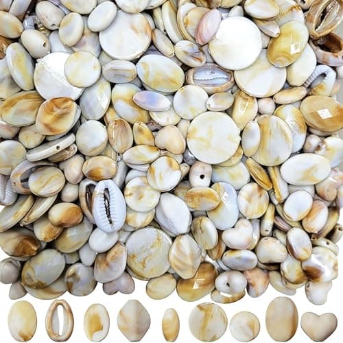 Acrylic Marble Beads for Bracelets & Jewellery Making | Fancy White Brown Stone-Like Plastic Beads for DIY Craft, Necklace & Earrings