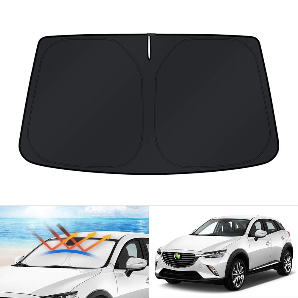 KUST Windshield Sun Shade Custom Fit for Mazda CX30 20192025 2026 CX30 Accessories Sunshade Foldable Sun Visor Protector Blocks UV Rays Keep Your Car Cooler