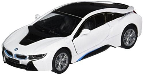 KiNSMART BMW i8 136 Scale 5 Die Cast Metal Model Toy Super Car wPullback Action White