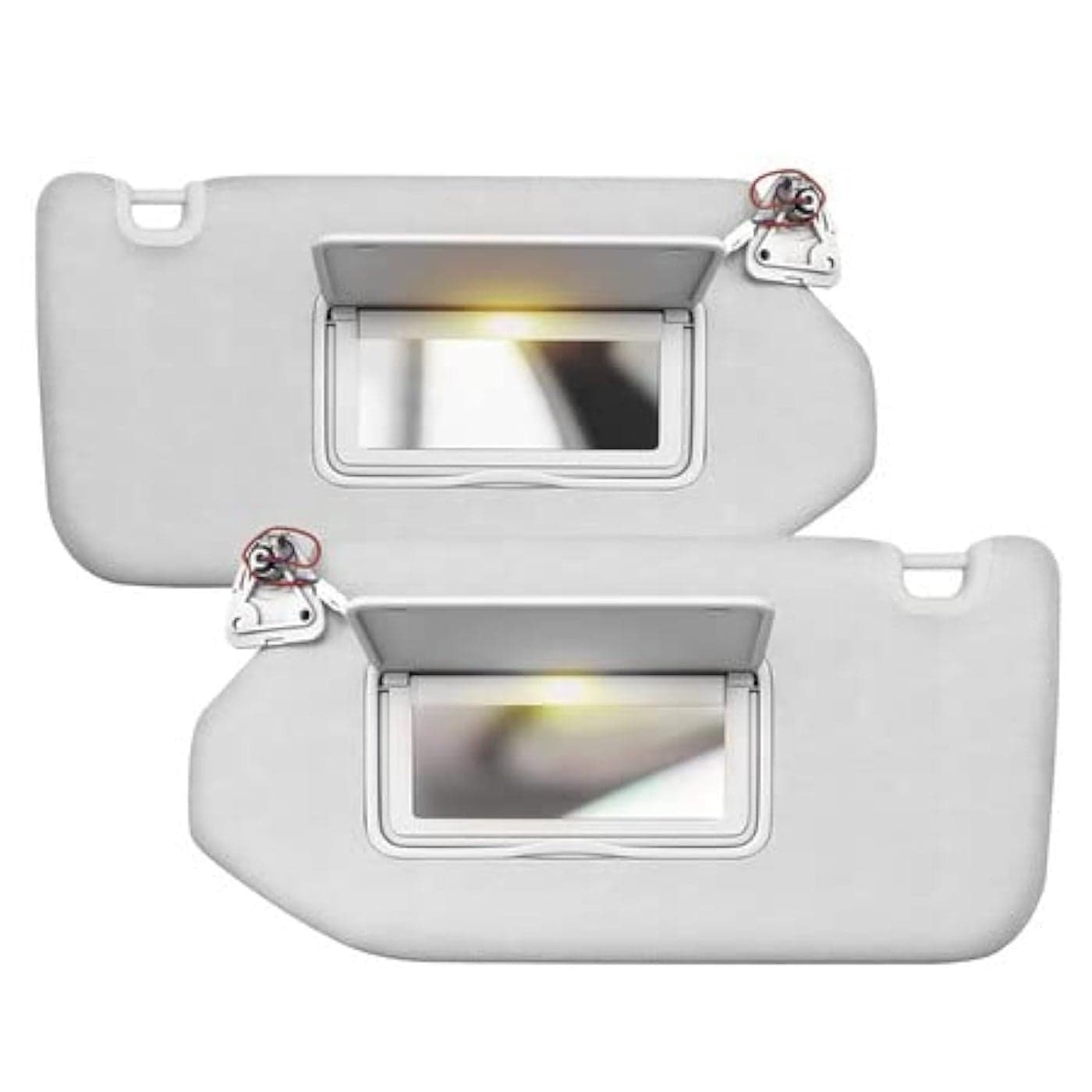 SAILEAD Left and Right Side Sun Visor Replacement Car Visor Extender wVanity Light Compatible with 20132018 Nissan Pathfinder 20142017 Infiniti QX60 and 2013 Infiniti JX35 Grey