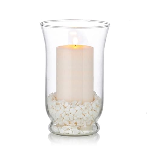Glass Pillar Candle Holders Hurricane Candle Holder for 80 x 150mm Candles Christmas Halloween Centerpieces Storm Vase Meditation Wedding Table Centrepiece Dining Room Decor Garden Outdoor