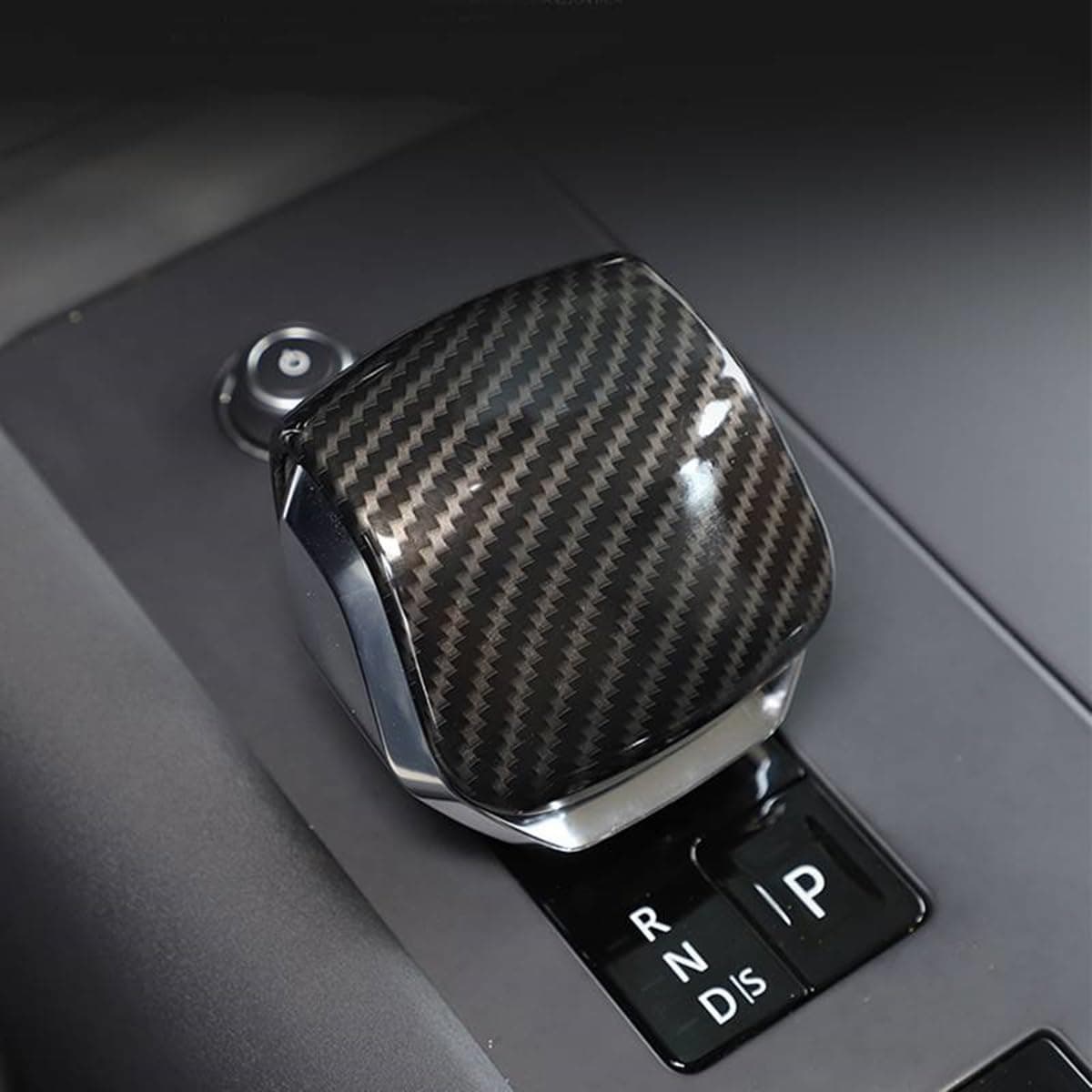 NEOLVZT Carbon Fiber Gear Shift Knob Cover for Range Rover