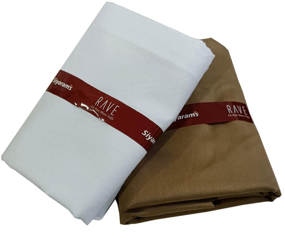 Siyaram's Men's Plain Shirt and Trouser Unstitched Fabric Set -Gift Pack (Multicolour_Free Size)