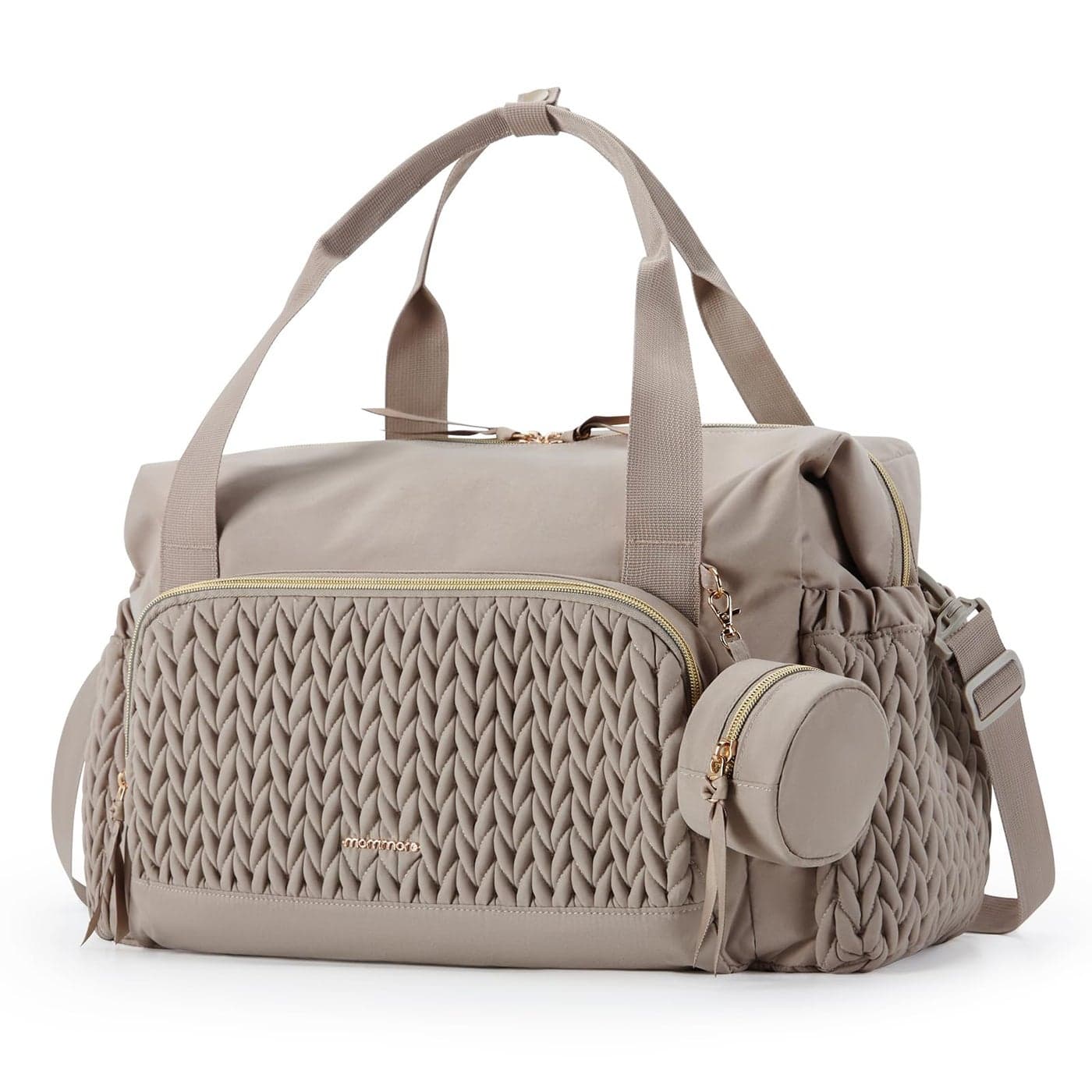 mommore Diaper Bag Tote Large Capacity Travel Diaper bags Hospital Bag for Labor Delivery Baby Bag with Pacifier Case Changing Pad