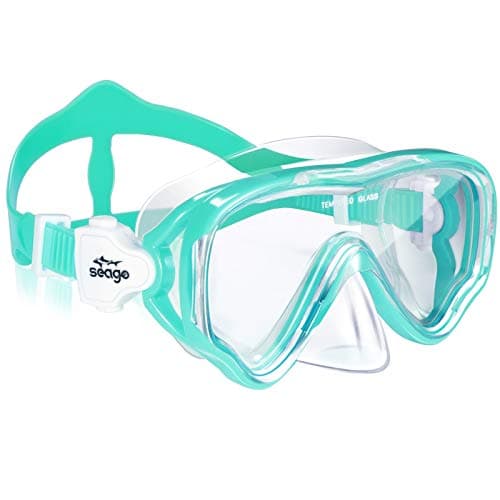 Seago Swim Mask Swimming Goggles for Kids Boys Girls Toddlers Youth 5-15 Anti-Fog 180° Clear Goggles No Leak Waterproof Kids Pool Underwater Open Water Swim Goggles with Nose Cover Swimming Equipment