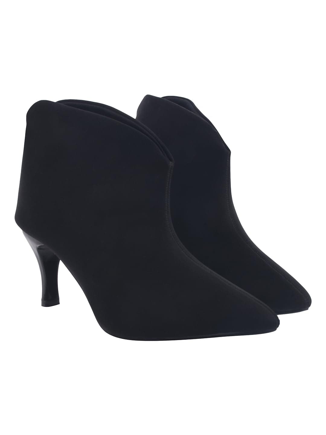 HVNLY Women’s Black Ankle Pumps Sandal – Pointed Toe Kitten Heel Booties for Casual & Party || Luxury High Heel Sandals Wedding & Evening Footwear EU37