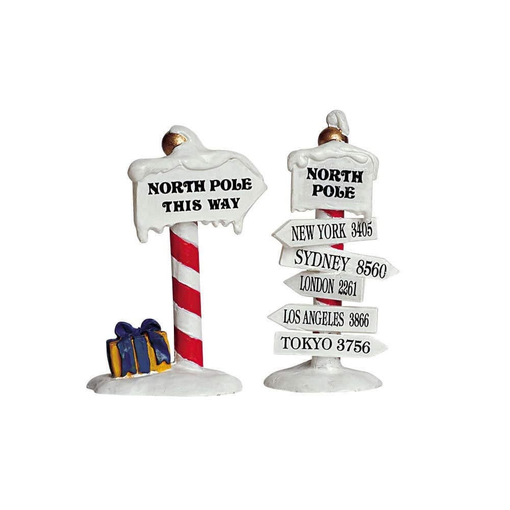 Lemax Christmas Village North Pole Signs Set of 264455