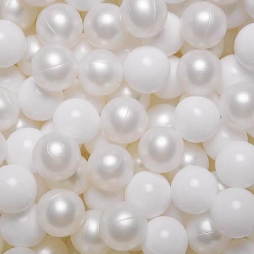 GOGOSO Ball Pit Balls Crush Proof NonToxic Plastic Balls Babies Kids Toy Bulk Pack 170pcs 22inchs Pear WhiteWhite