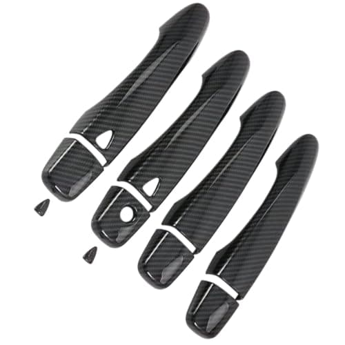 KACEPAR Car Exterior Door Handle Cover 20172019 Compatible with Nissan Navara NP300 Carbon Fiber Black