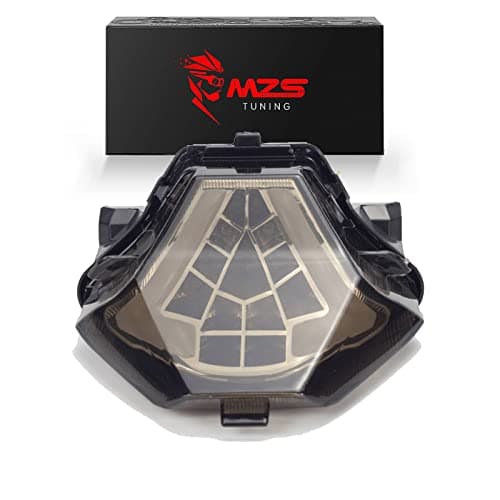 MZS Motorcycle Tail Light, LED Turn Signal Integrated Blinker Smoke Compatible with MT07 MT-07 FZ-07 FZ07 2014-2017 / YZF R3 2015-2024 / R25 2014-2024 / MT-03 2015-2019 / MT-25 2015-2019