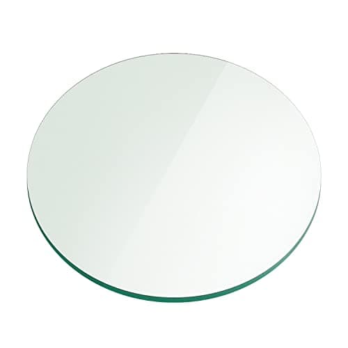 22" Inch Round Glass Table Top 1/4" Thick Flat Polish Edge Tempered by Fab Glass and Mirror