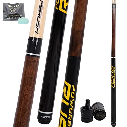 CUEELF Heavy Hitter Jump Break Pool Cue 20oz 21oz 22oz 23oz 3Piece Pool Stick Extra Hard Bakelite Tip for Explosive Breaks and Effortless Jumps