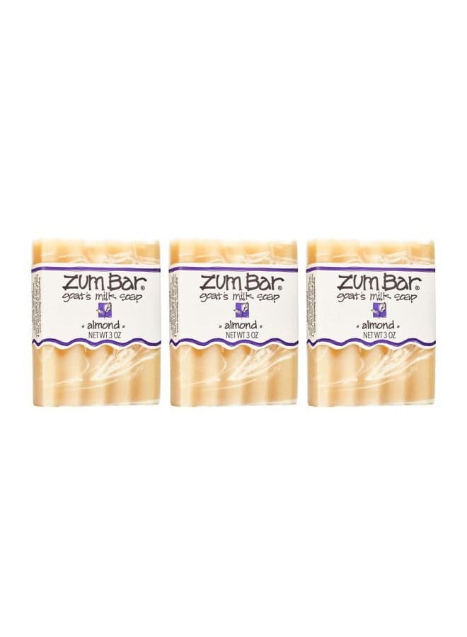 Zum Bar Goat's Milk Soap - Almond - 3 oz (3 Pack)