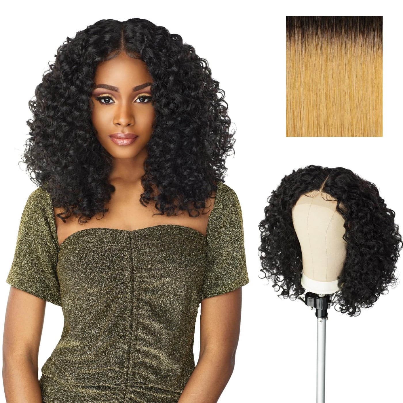 Sensationnel Butta Lace Wigs Unit 5 Extra Wide 5 Inch Deep Parting Synthetic Preplucked Hairline Glueless Lacefront T4GOLDENBLONDE