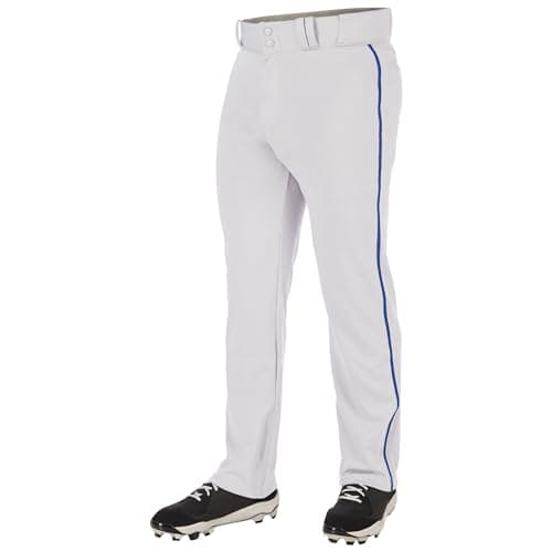 Champro Triple Crown 20 Open Bottom Baseball Pants with Braid Adult Medium White Royal