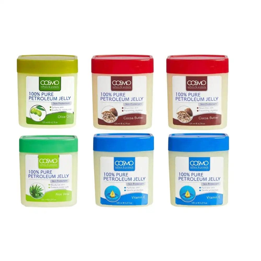 Cosmo Pure Petroleum Jelly For Moisturised Skin In Assorted Fragrance- 6X50gms