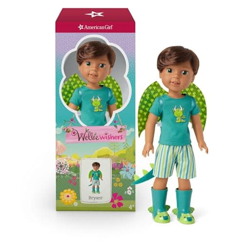 American Girl WellieWishers 145inch Bryant Doll with Tshirt Shorts Dragon Wings Tail and Boots For Ages 4