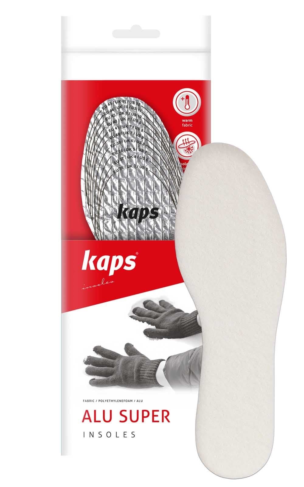 Kaps Alu Super Thermal and Insulating Triple Layer Shoe Insoles for Winter Made in Europe Cut to Size