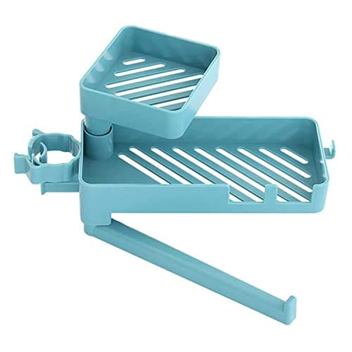 Klaxon Wren Faucet Mounted Sink Organizer | Soap Sponge Towel Holder | Sink Caddy Organizer (Green)