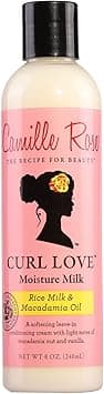 Camille Rose Curl Love Moisture Milk LeaveIn Conditioning Cream for Curls and Coils Nourish and Strengthen Macadamia Nut Vanilla 240 ml Pack of 1