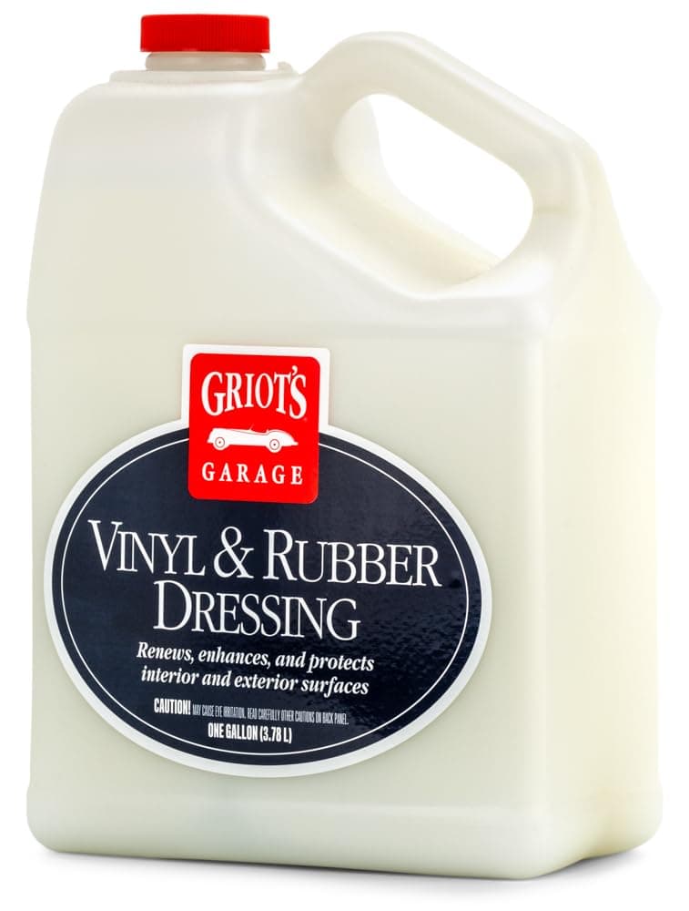 Griot's Garage Vinyl and Rubber Dressing for Car Detailing, Exterior and Interior Auto Cleaner and Protectant for Trim, Tires, Plastic, and More, 11175, One Gallon
