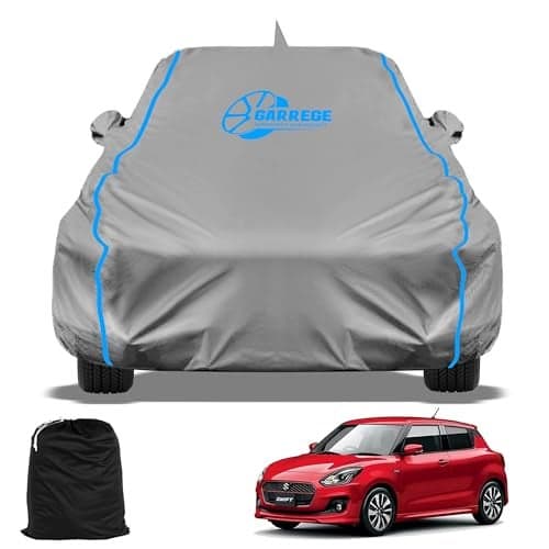 GARREGE New Swift Car Cover Waterproof with Free Bag and All Weather for Car Cover,100% Waterproof Outdoor Car Covers Rain Snow UV Dust Protection. Custom Fit,Grey