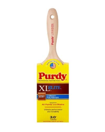 Purdy 144380530 XL Elite Series Sprig Flat trim Paint Brush 3 inch Brown