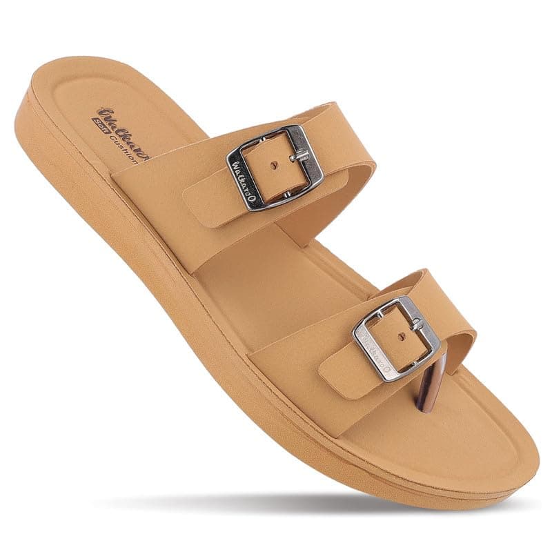 WALKAROO Sandals For Womens|Light Weight and Comfortable|Stylish and Soft Cushion|WL7581 - Beige
