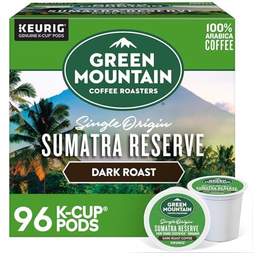 Green Mountain Coffee Roasters Sumatra Reserve SingleServe Keurig KCup Pods Dark Roast Coffee Pods 96 Count