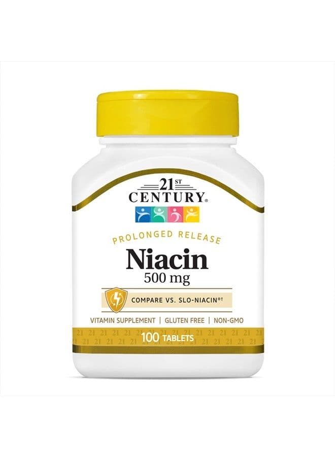 Niacin 500 mg Prolonged Release Tablets, 100 Count (27474)