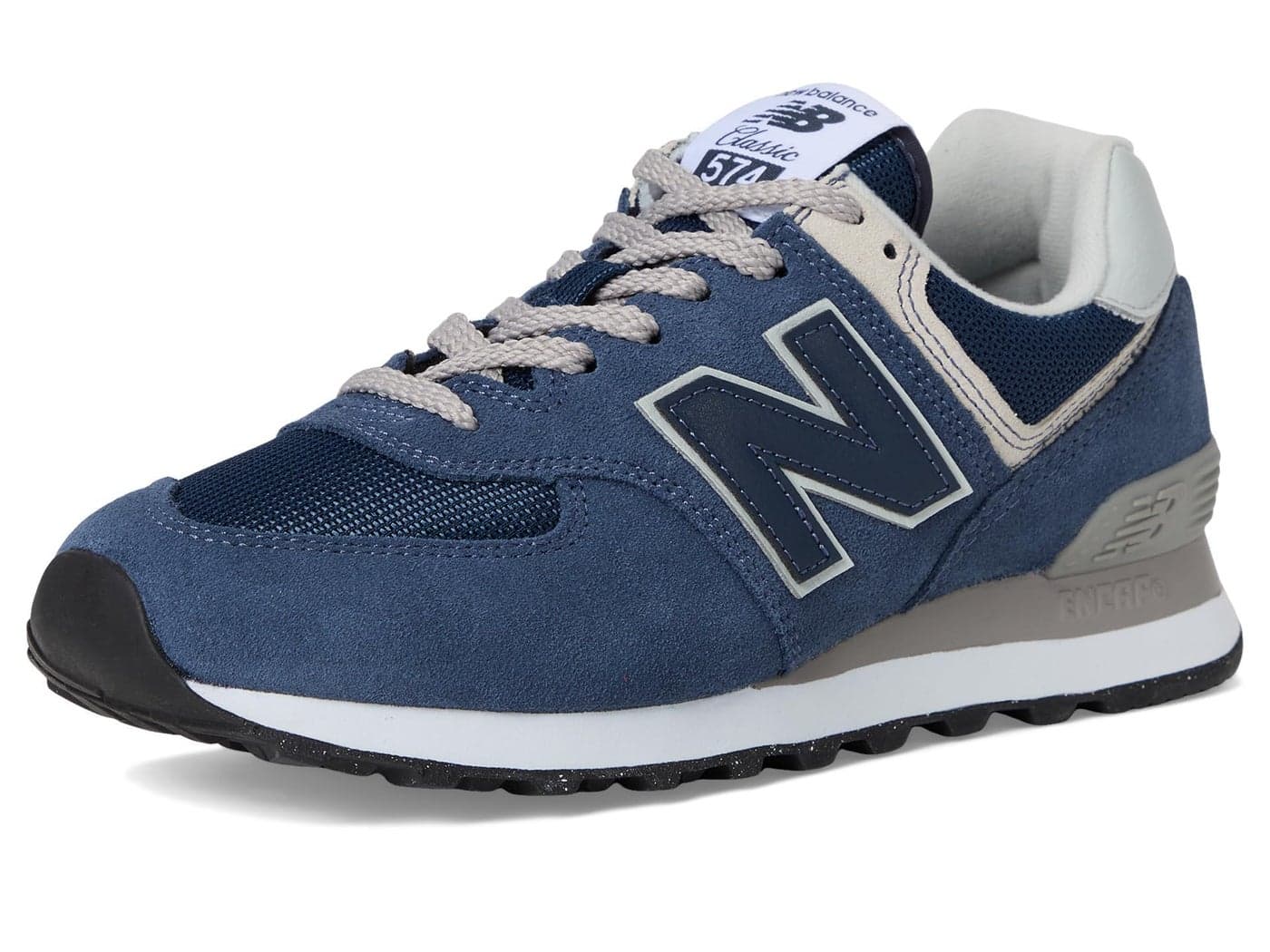New Balance womens 574 V3 Sneaker, Navy/White, 5.5 US
