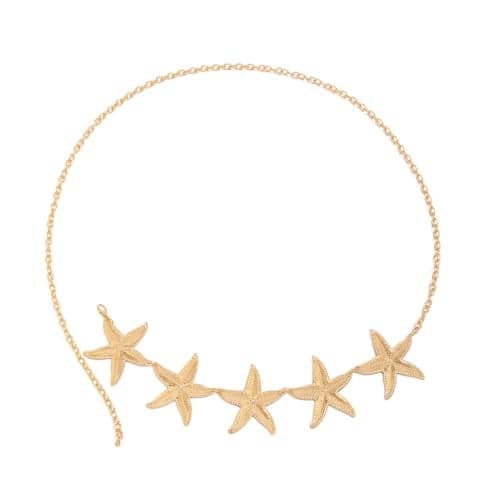 Shining Diva Fashion Belts for Women and Girls Stylish Kamarbandh Kamar Chain Waist Belt for Dresses Jeans Saree (16685kb)(Golden)