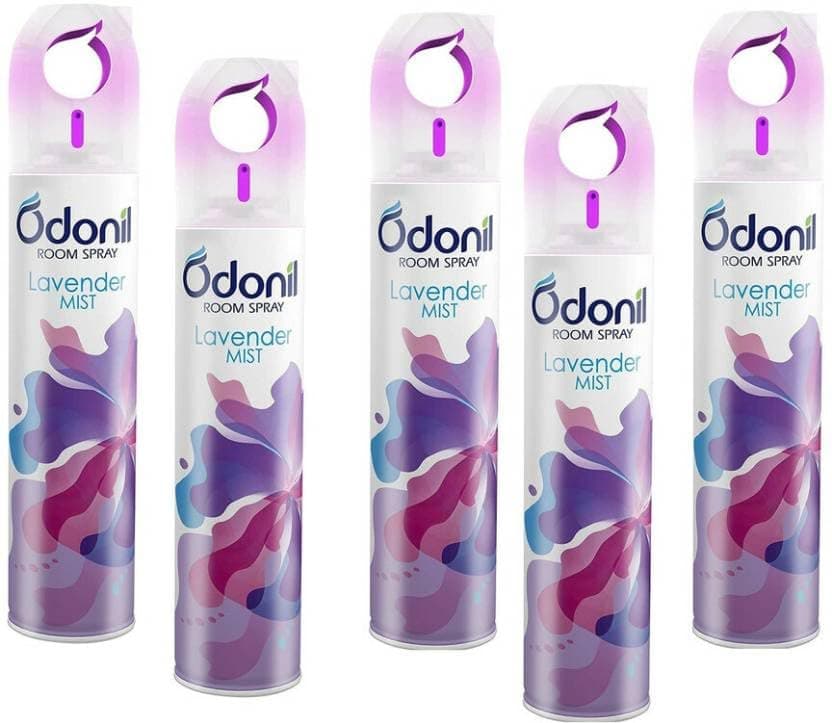 Odonil Room Spray Air Freshener Lavender MIST Room Spray-Pk-5 Spray (5 x 220 ml)