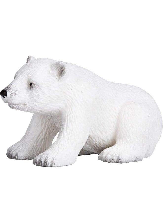Mojo Fun 387021 Polar Bear Cub Sitting - Realistic International Wildlife Toy Replica