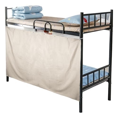Mocarly Dorm Single Twin Bunk Bed Tents Drapes Dustproof Blackout Underbed Cloth Bed Privacy Curtains