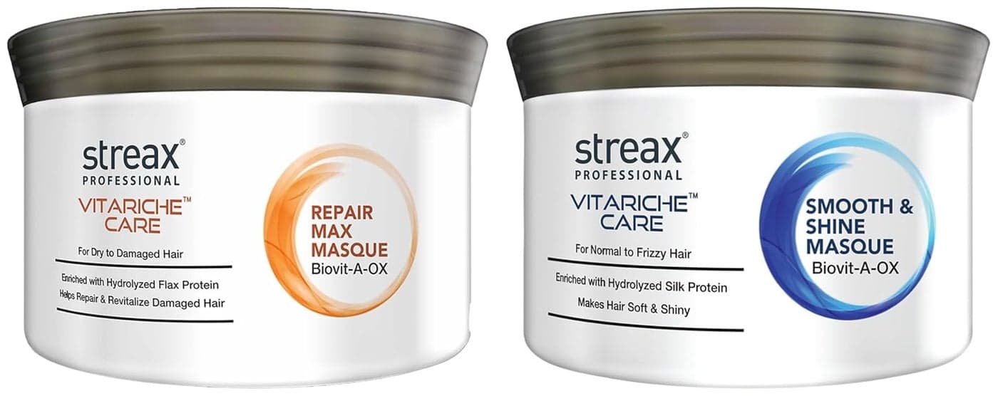 Streax Vitariche Care Smooth and Shine Hair Mask For Women Vitariche Care Smooth And Shine Masque Fresh Fragrance For Dry Hair Type 200G1 Count