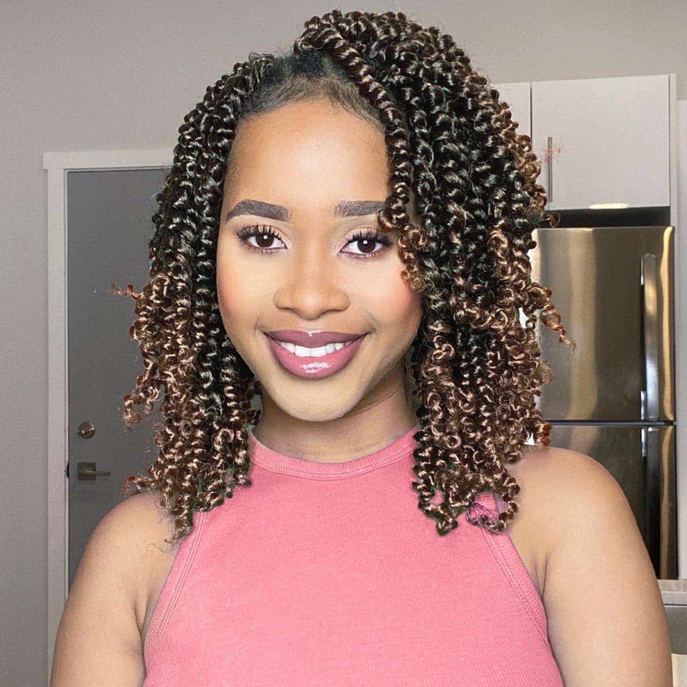 Fulcrum Passion Twist Crochet Hair 10 Inch 8 Packs Pre Looped Passion Twist Hair PreTwisted Passion Twist Crochet Hair For Black Women 10Inch Pack of 8 T27
