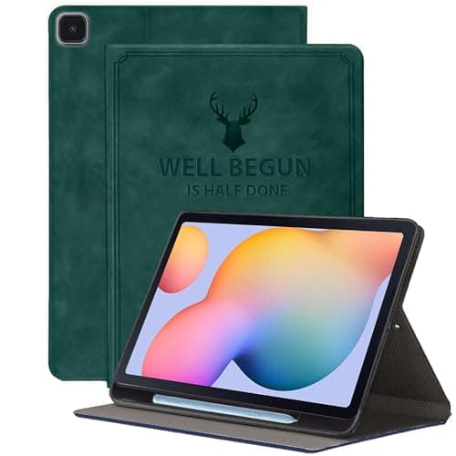 ProElite Deer Smart Flip case Cover for Samsung Galaxy Tab S6 Lite 10.4 Inch 2024 SM-P610/P615 with S Pen Holder, Green