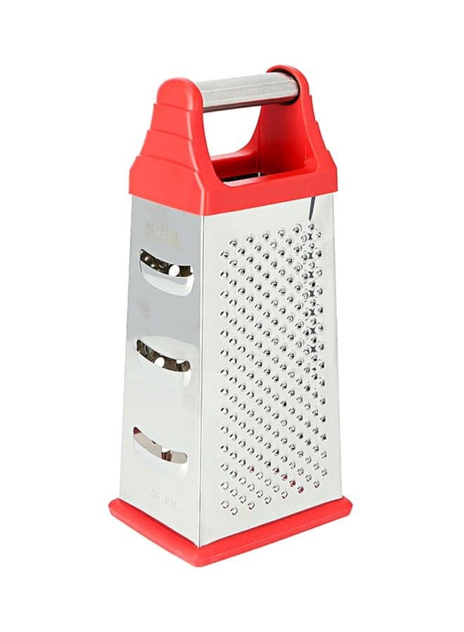 4 Side Grater Silver/Red 9inch