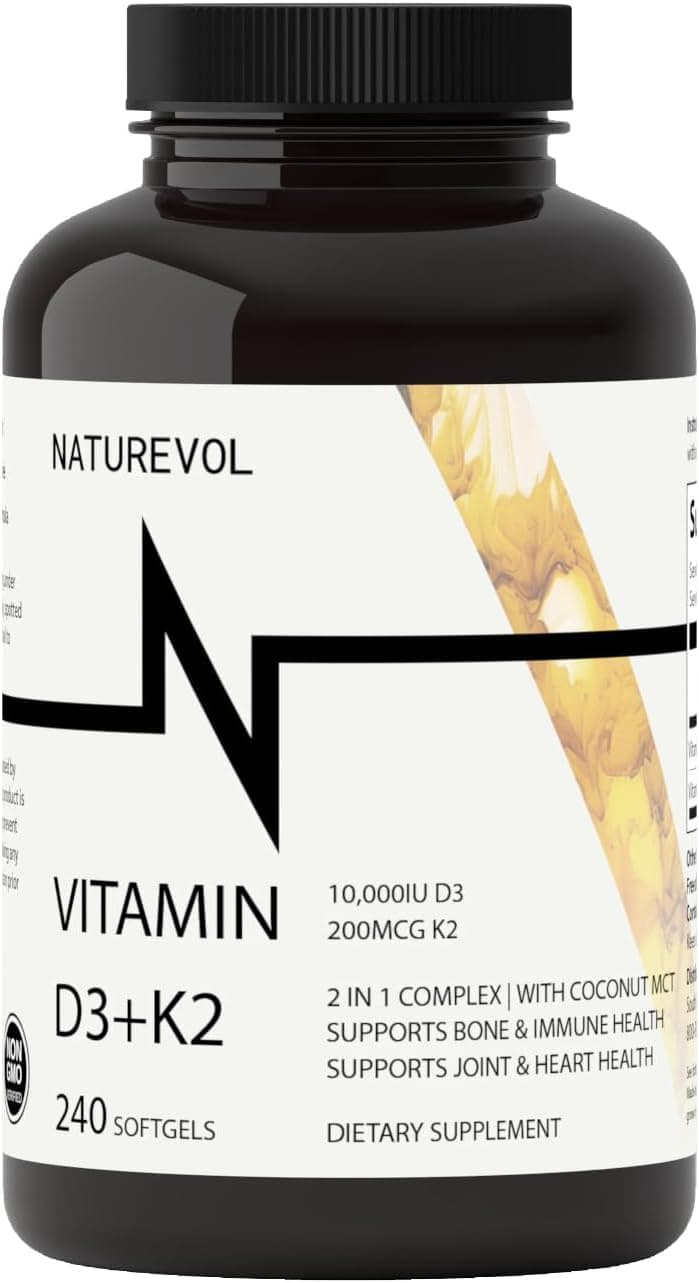 Vitamin D3 + K2 Softgels for Immune Support