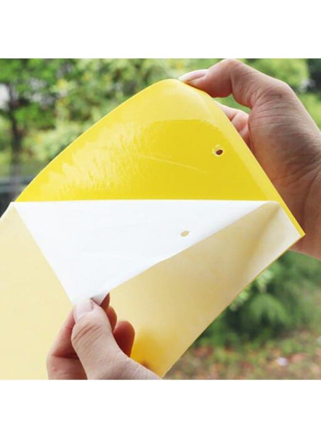 10-Piece Two-Sided Glue Sticker Fly Trap Catcher Insect Trap Board Yellow 15 x 20 x 1centimeter