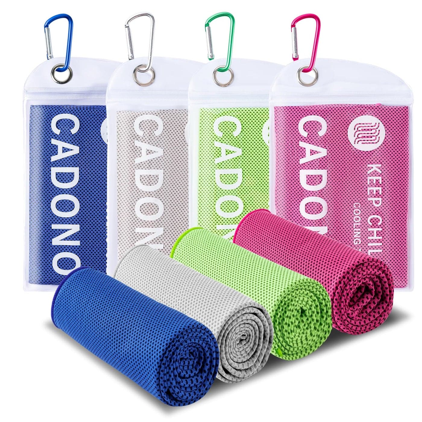 4 Pack Cooling Towel 40x12 Soft Breathable Chilly Towel Ice Towel Microfiber Towel for Yoga Sport Running WorkoutGym Camping Fitness Workout More ActivitiesMulticolor