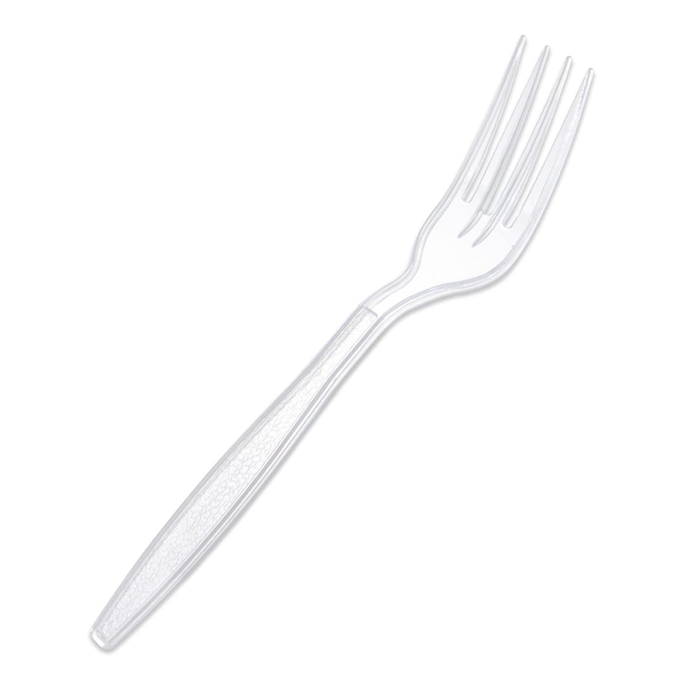 Ciaell 500PCS Clear Plastic Forks Heavy Duty Plastic Forks 7inch Heavyweight Disposable Fork Disposable Clear Fork Plastic Cutlery for Parties Weddings Restaurant