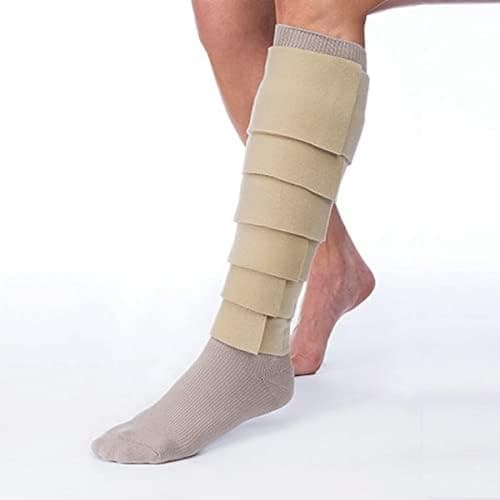 FarrowWrap Basic Legpiece, Tan with Compression Sock, BSN Jobst FarrowMed (Regular, Small)
