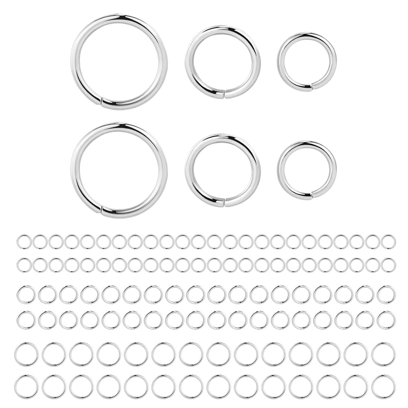 Sterling Silver Jump Rings for Jewelry Making 4mm 5mm 6mm 925 Sterling Silver Open Jump Rings for DIY60 PCS