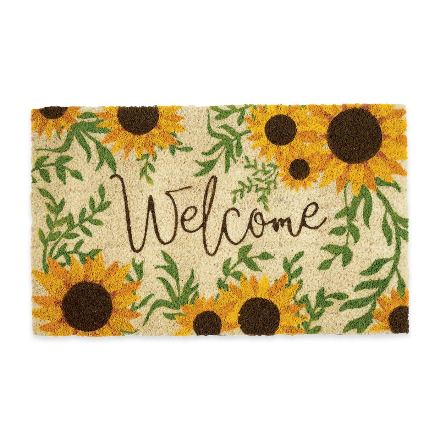 DII Natural Coir Doormat Outdoor Welcome Mat 17x29 Sunflower