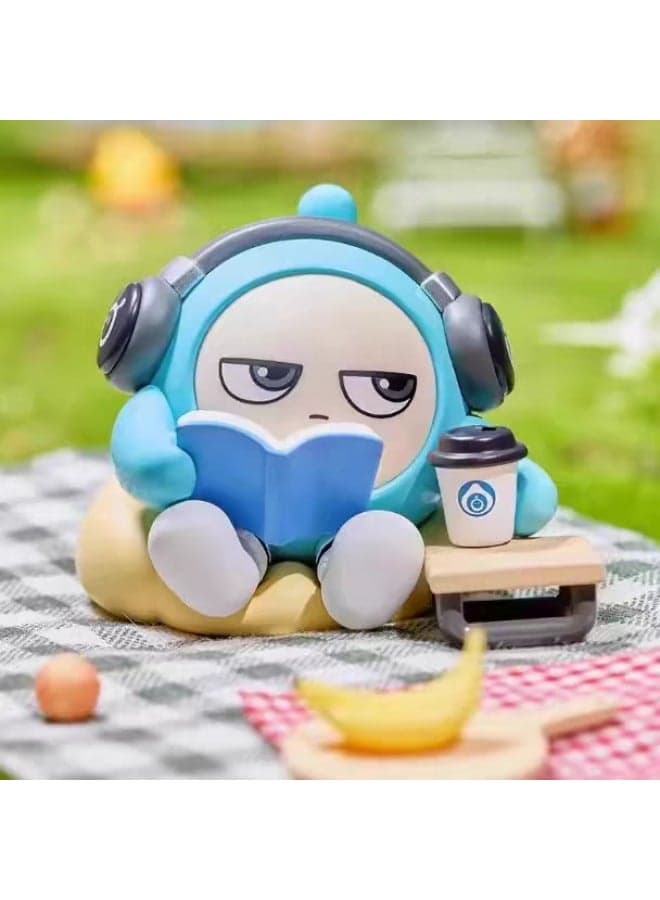 Egg Baby Party Go-To Picnic Blind Box Series Handheld Games for Boys & Girls, Cute Ornaments Toys, Gashapon Baby Machine - Reading in the Woods, Best Gift for Kids, Collectible Fig